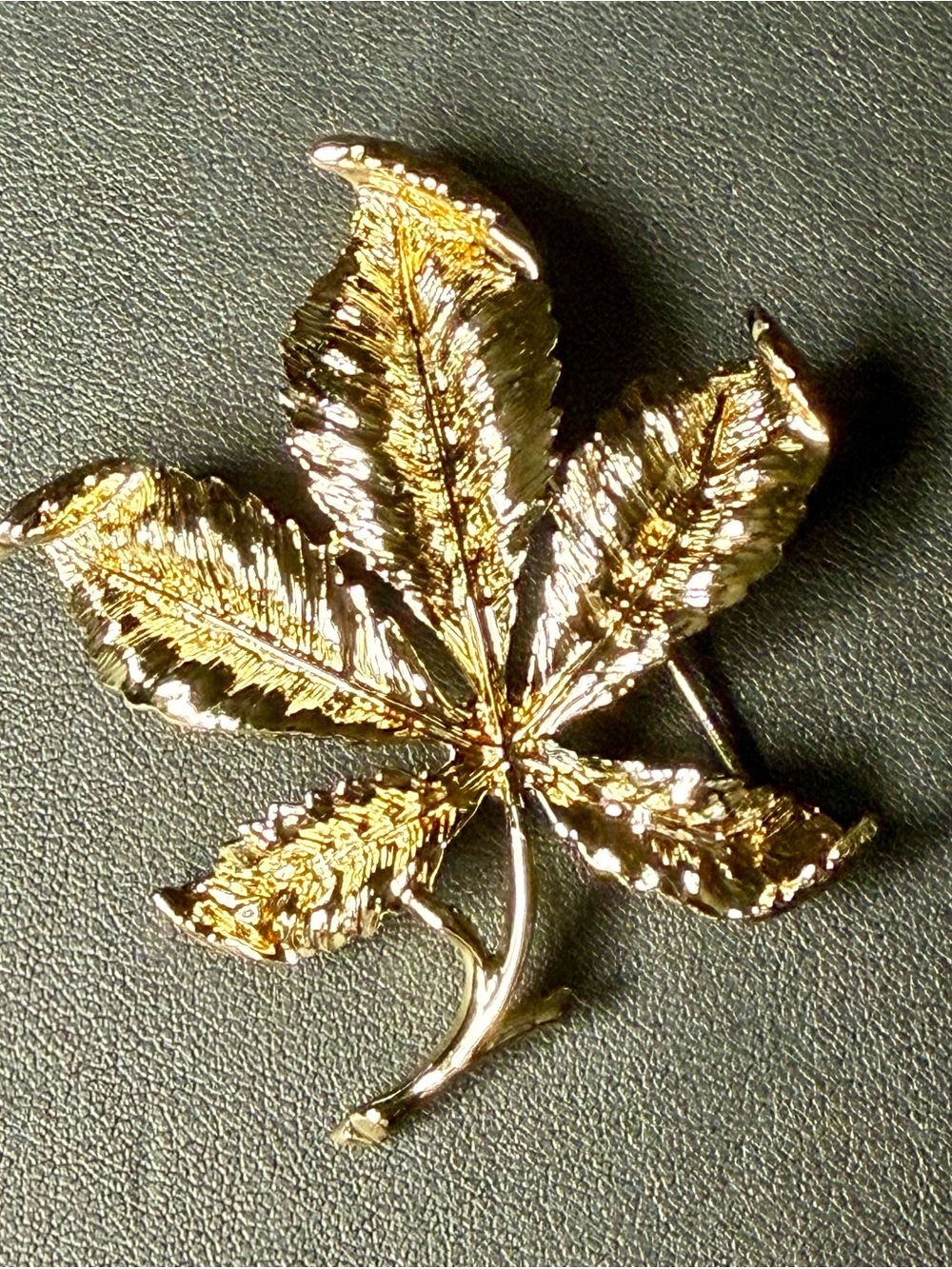 Coro Leaf Brooch